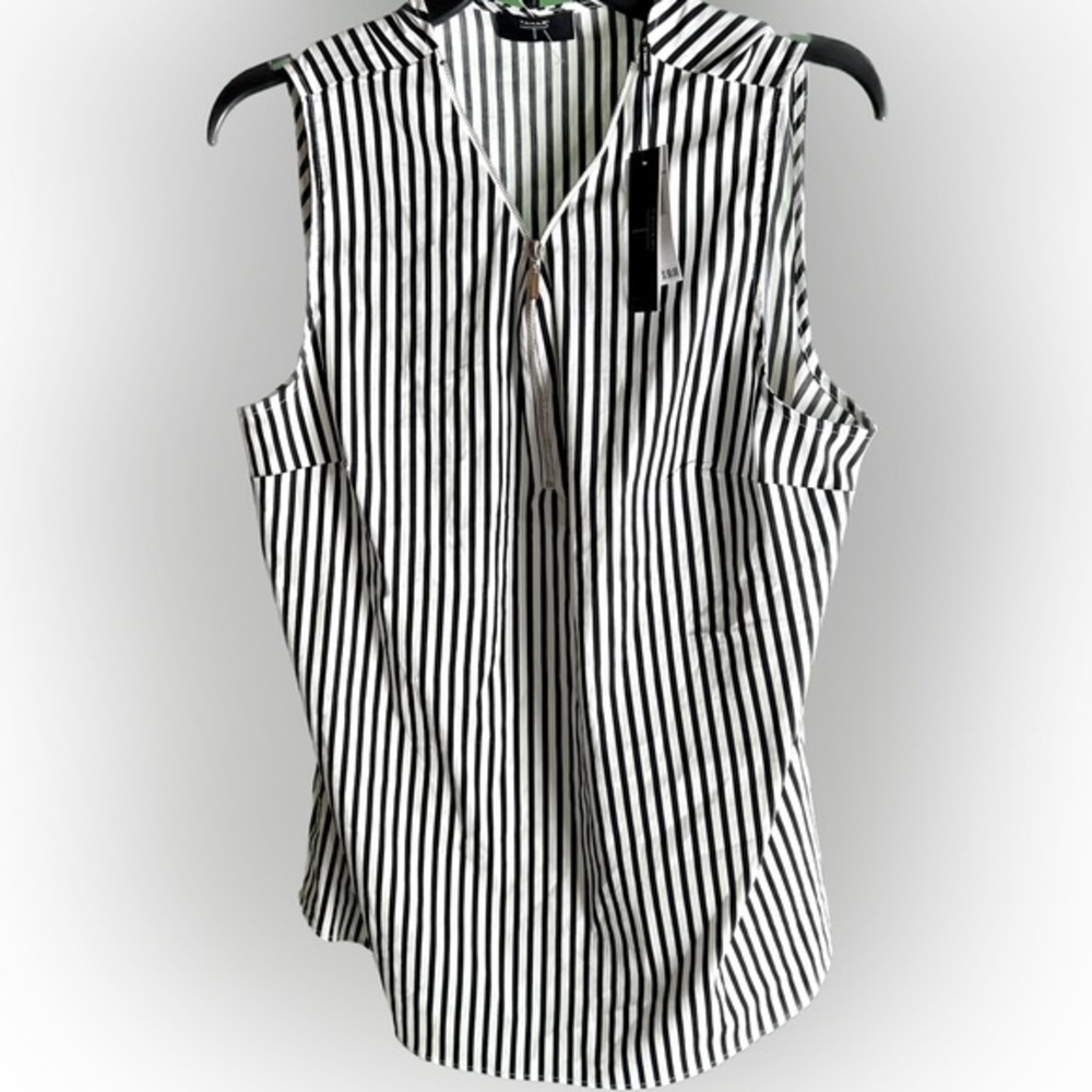 Tahari striped tunic top NWT